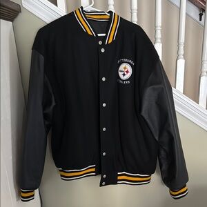 NFL Black and Yellow Reversible Varsity Bomber Jacket